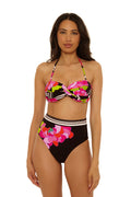 High-Waist Swim Bottom - Bougainvillea