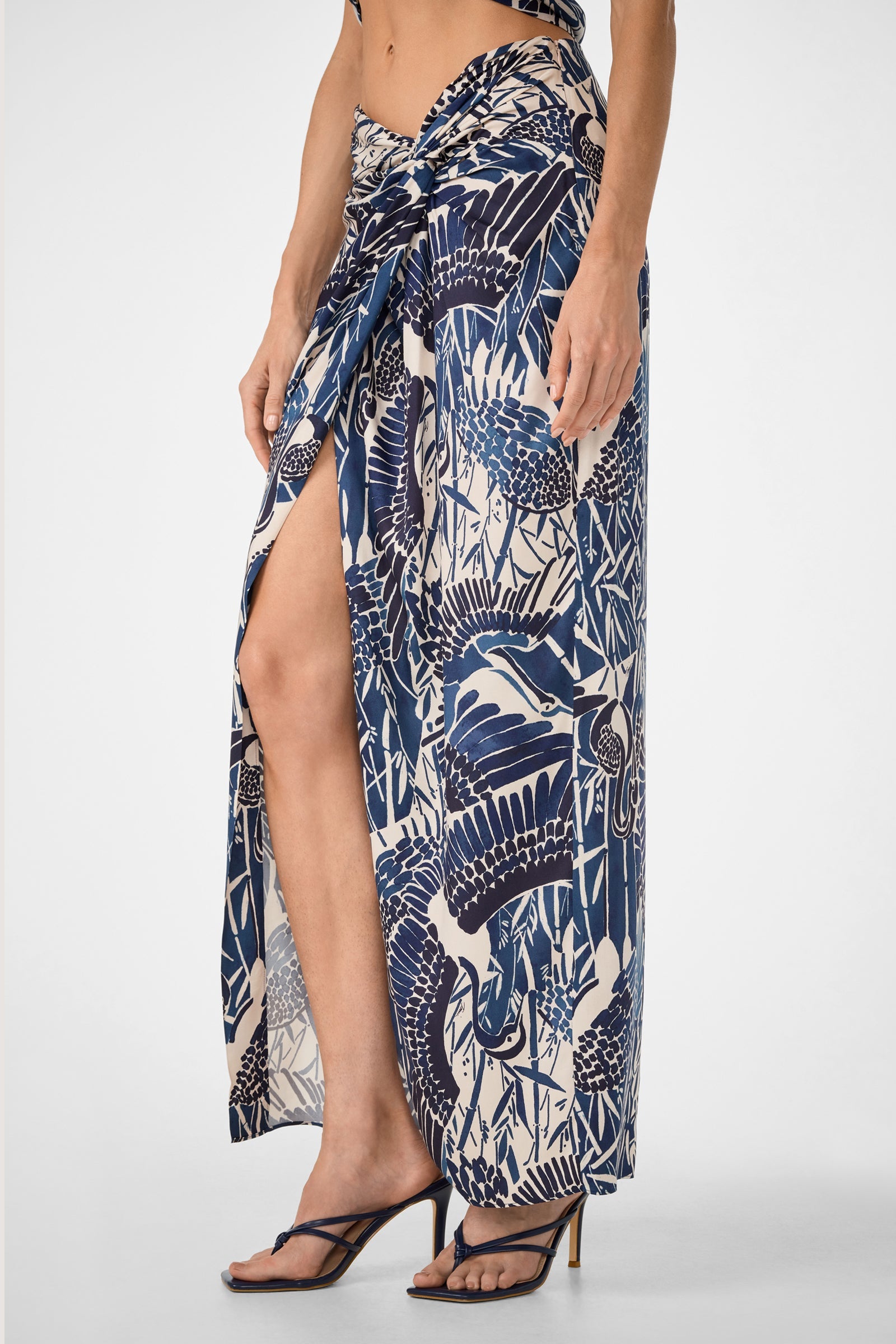 Alodia Tie-Front Maxi Skirt - Tsuru