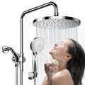 Ambicasa Luxury Dual Showerhead Combo, 10" Rainfall Shower Head &amp; 5" Handheld High Pressure Shower Head