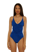 Braided Belt One-Piece Swimsuit - Crete Crepe
