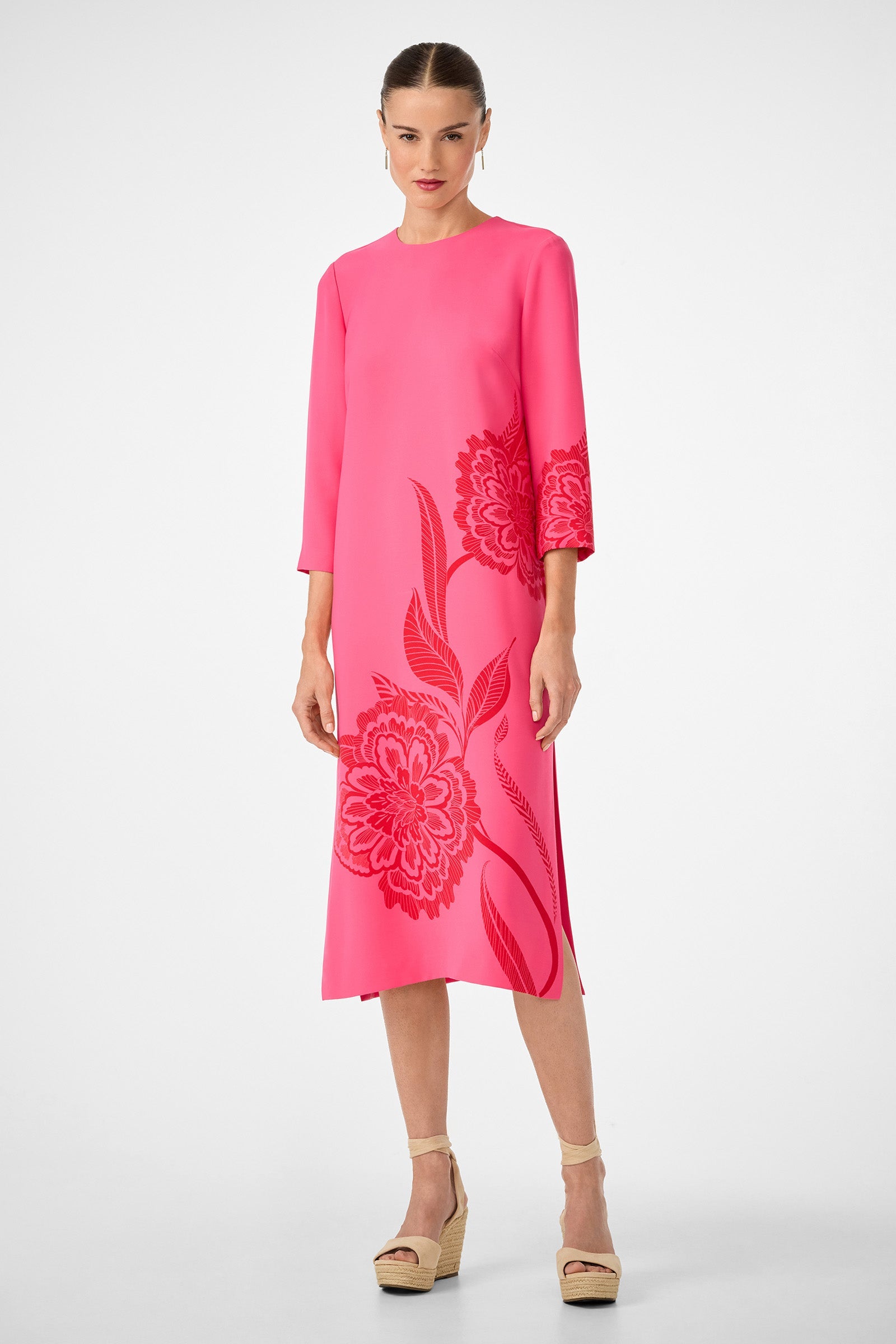 Cointreau 2 3/4 Sleeve Midi Dress