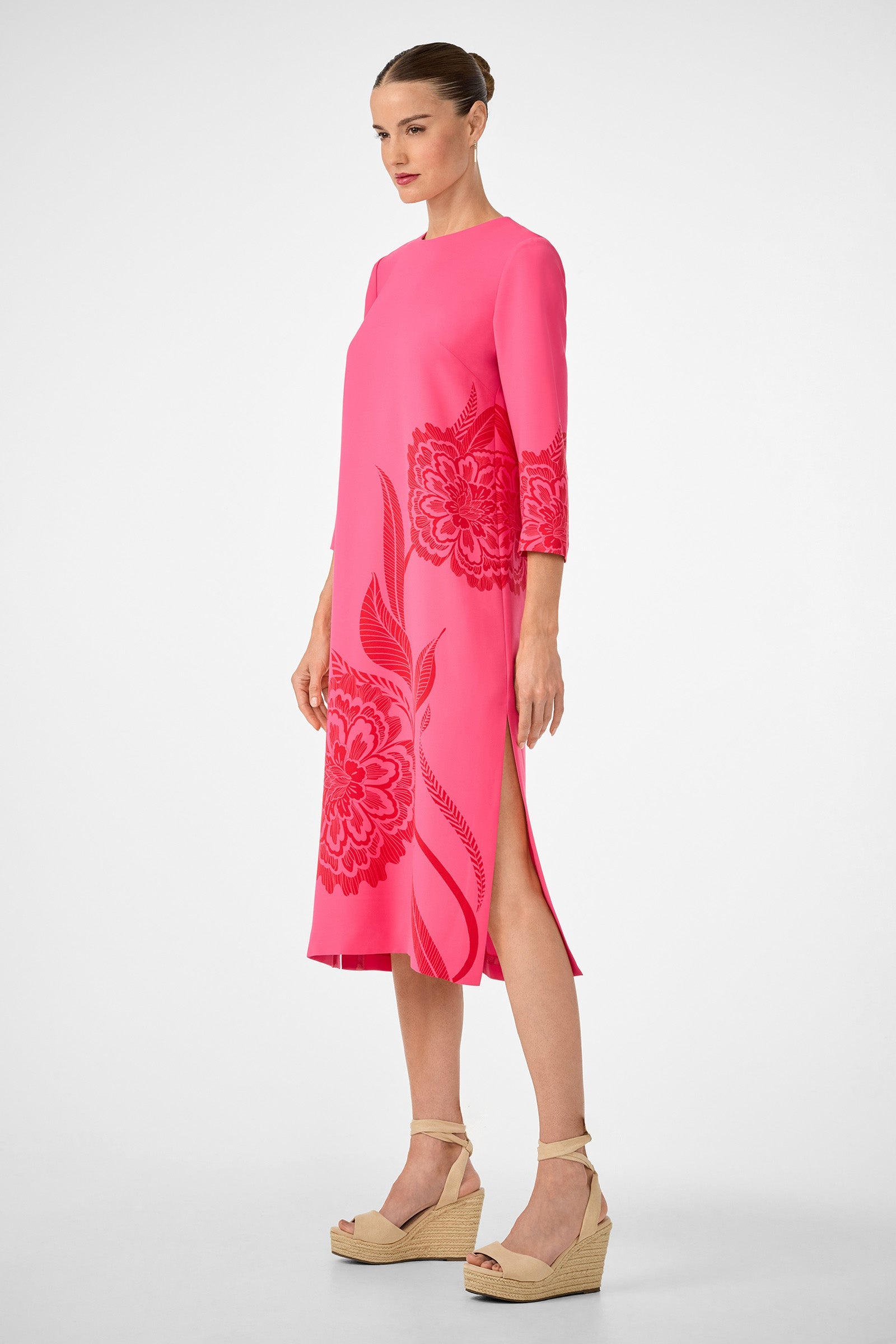 Cointreau 2 3/4 Sleeve Midi Dress
