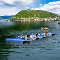 18 X 6 Ft Floating Water Pad 3 Layer Xpe Foam Water Mat With Rolling Pillow Floating Island For River Lake Ocean