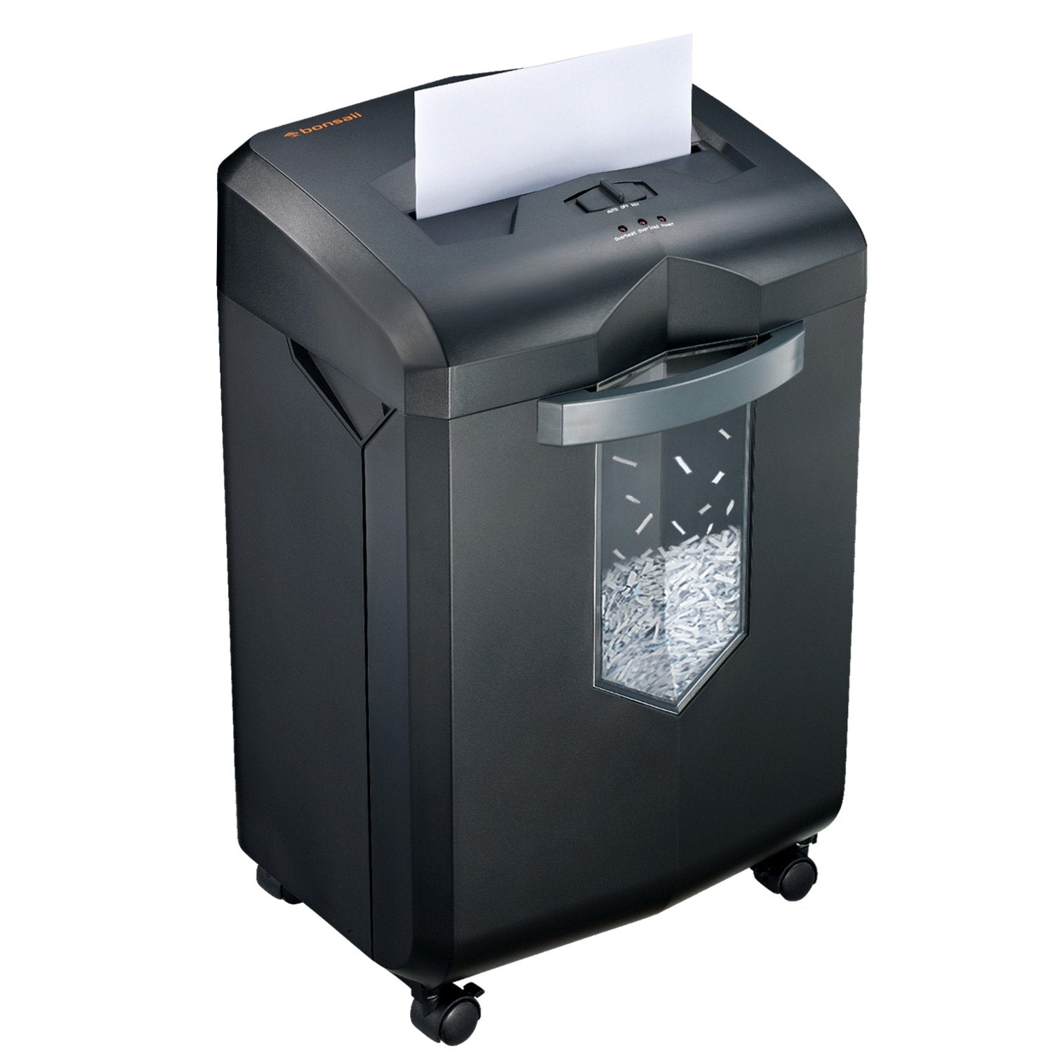 Bonsaii 18 Sheet 60 Minutes Paper Shredder for Office with 6 Gallon Pullout Basket &amp; 4 Casters