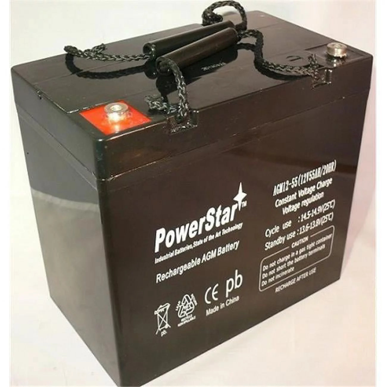 BatteryJack AGM12 55 202 H00255   BLACK   00001 Black 12 V 55Ah 1400 Watts NB   T5 High Current Battery Replaces Kinetik HC1200