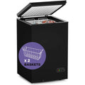 Northair Chest Freezer �C 3.5 Cu Ft with 2 Removable Baskets �C Reach In Freezer Chest �C Quiet Compact Freezer �C 7 Temperature Settings �C Black