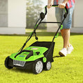 2 In 1 Electric Lawn Dethatcher Amp Scarifier With Folding Handle 13 Amp 15Quot Corded Grass Dethatcher With 50L Collection Bag
