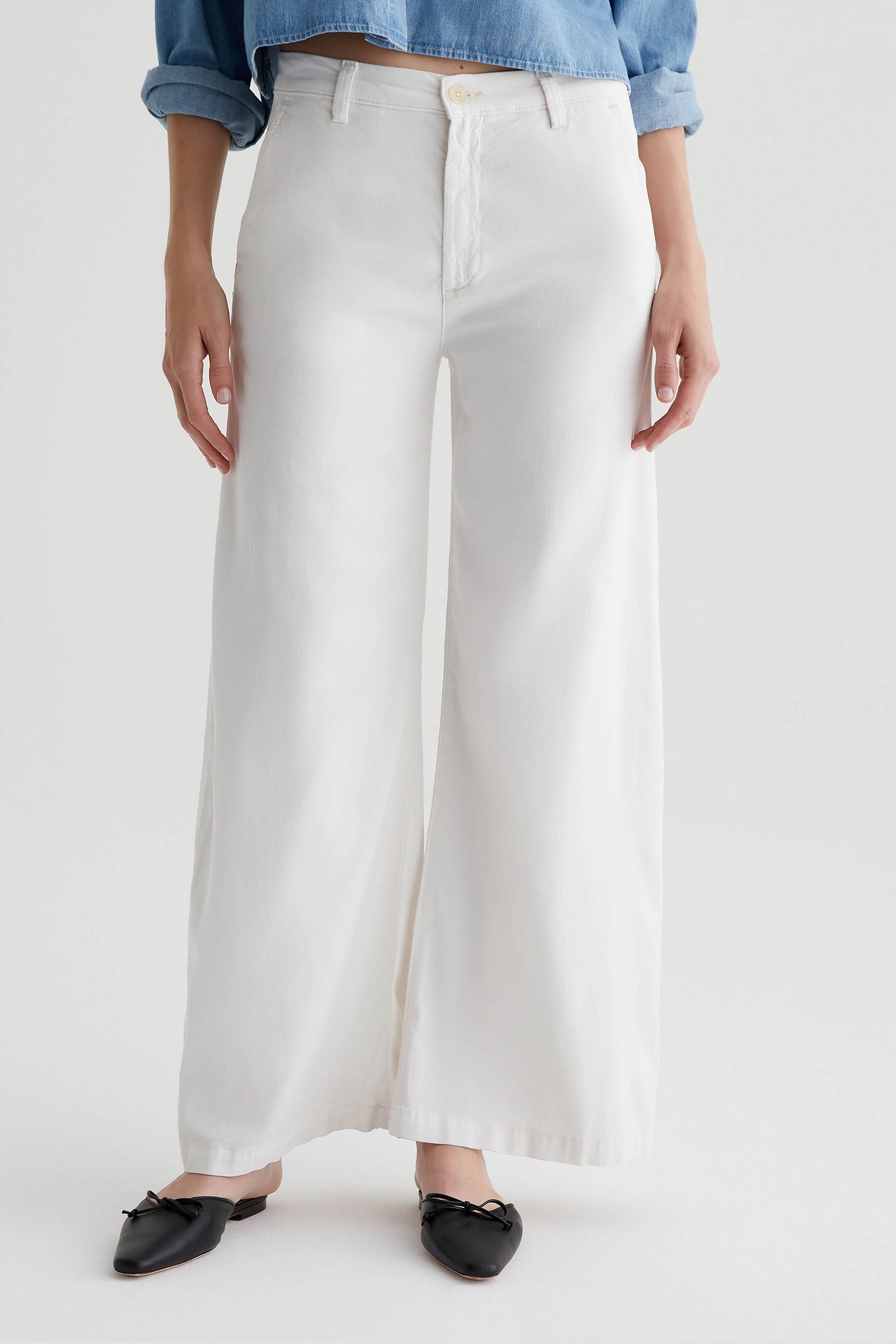 AG Caden Wide Leg Pant - Powder