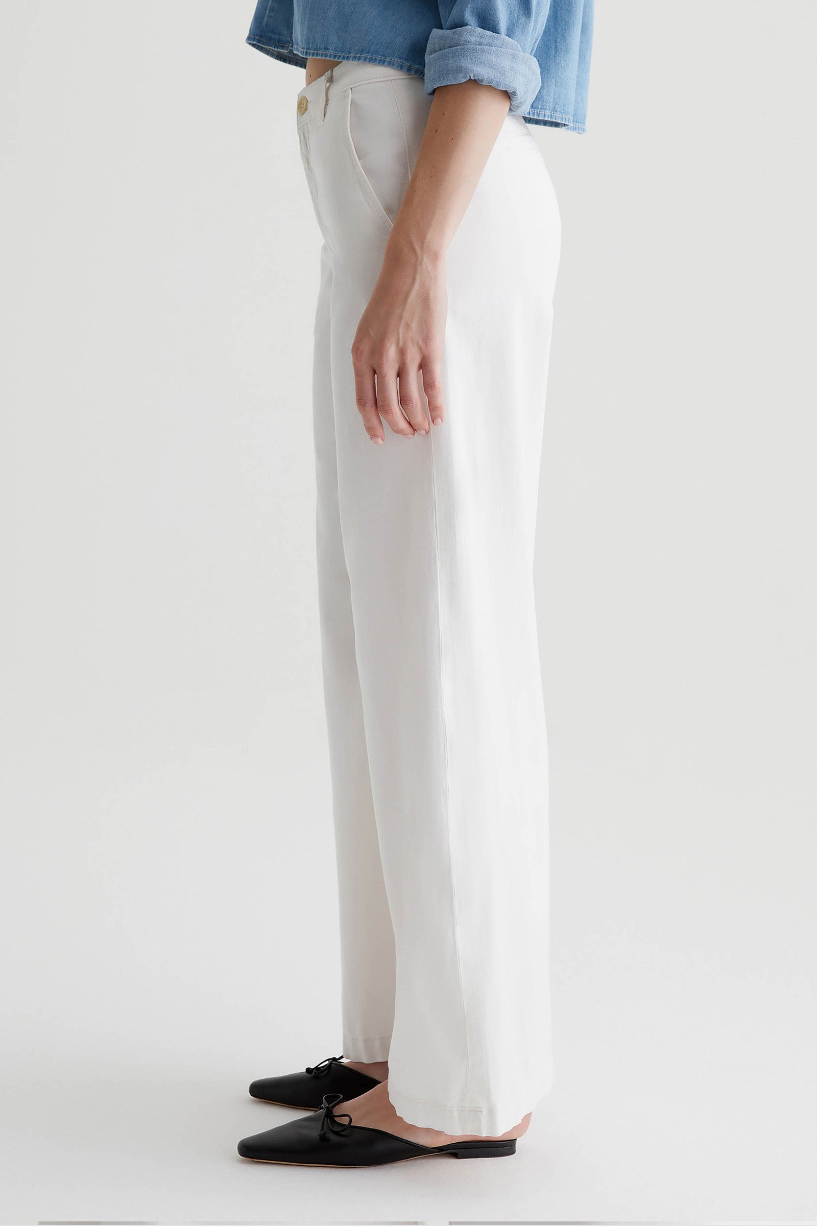 AG Caden Wide Leg Pant - Powder