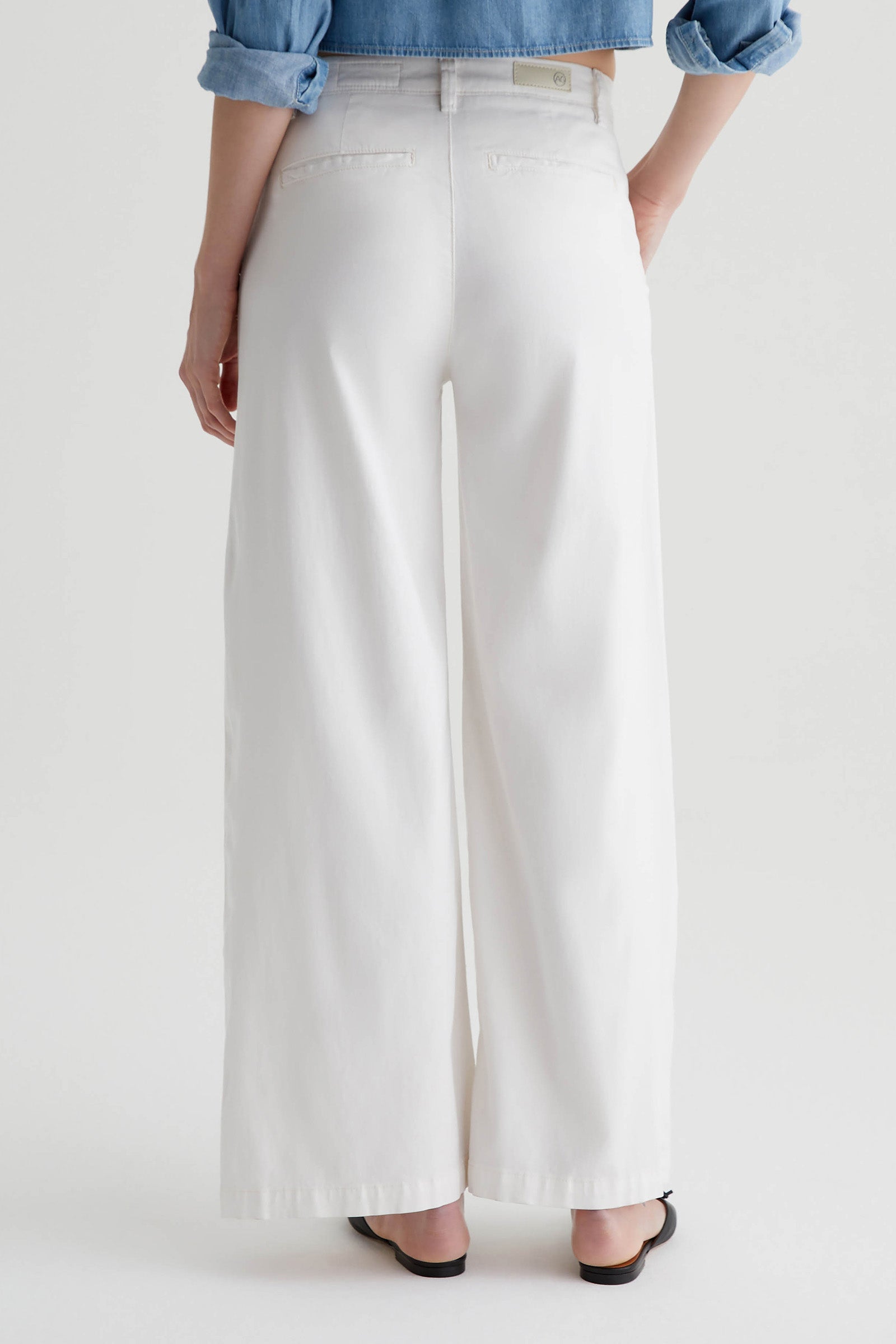 AG Caden Wide Leg Pant - Powder
