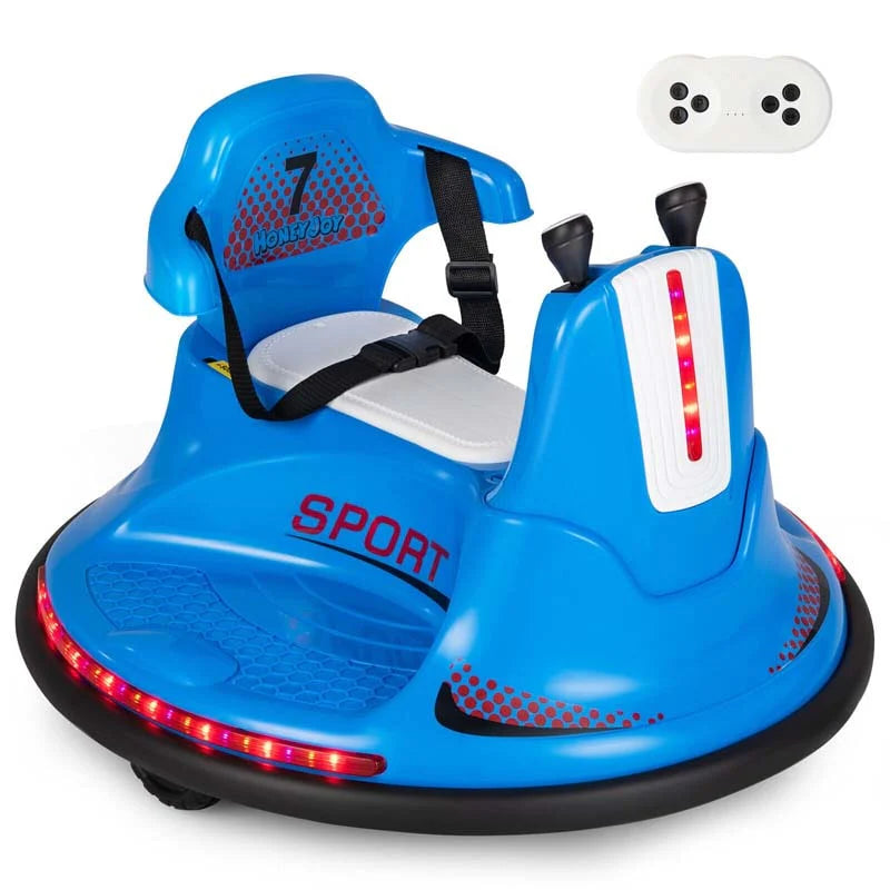 12V Electric Ride On Bumper Car For Kids Battery Powered Race Car Bumping Toy With 360 Degree Spin