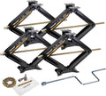 Set 4 Libra 24��� 6000lbs RV Trailer Stabilizer Leveling Scissor Jacks w/ Dual Power Drill sockets &amp; mounting Hardware Set