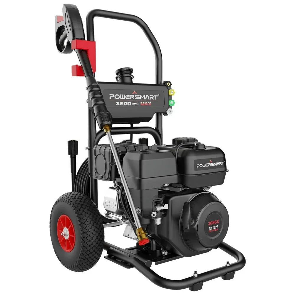PowerSmart 3200PSI Gas Pressure Washer with 5 Nozzles &amp; Soap Tank