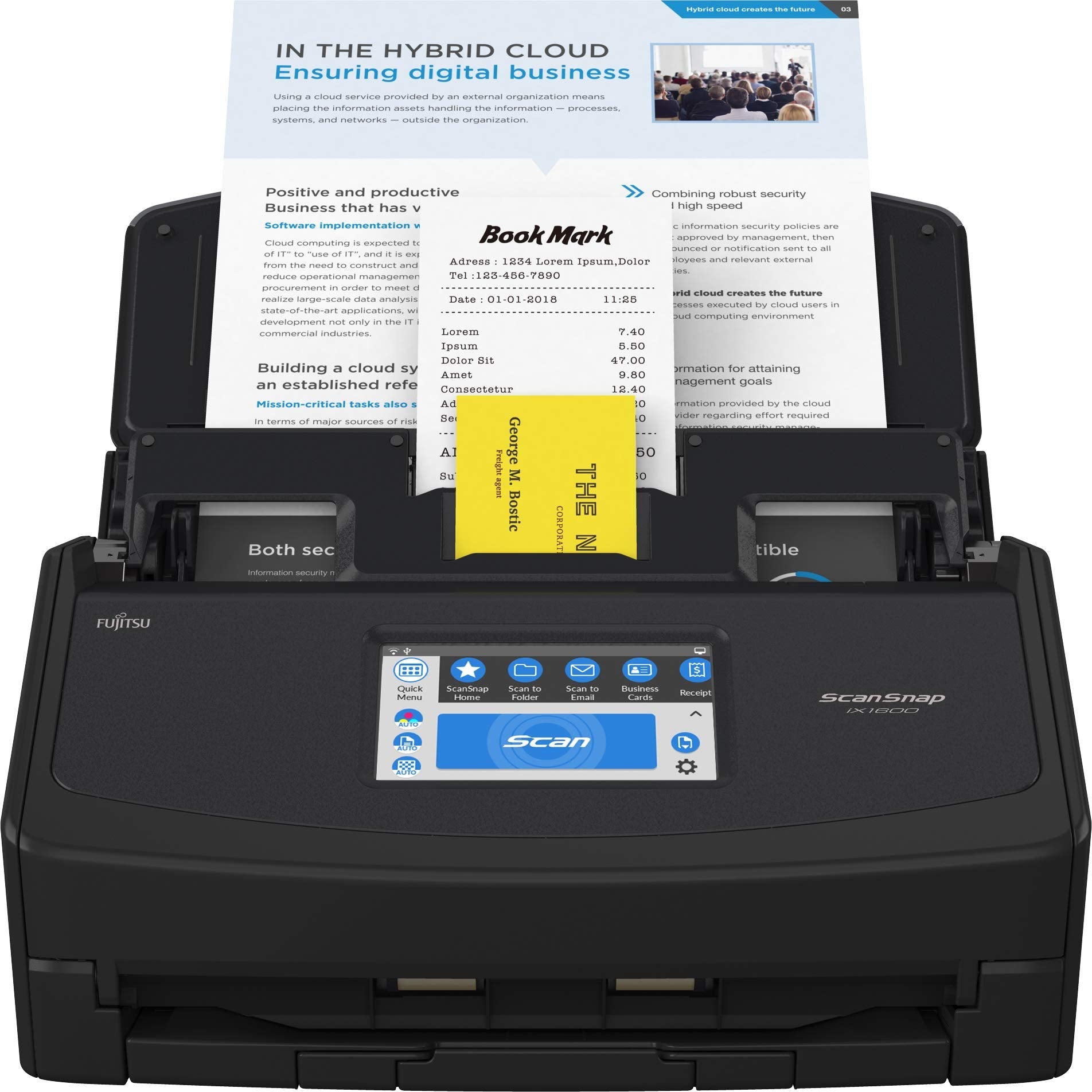 ScanSnap Wireless or USB High Speed Cloud Enabled Document, Photo &amp; Receipt Scanner