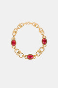 Ruby Oval Link Necklace