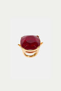 Ruby Faceted Cocktail Ring