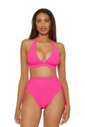 Shirred High-Waist Swim Bottom - Indio