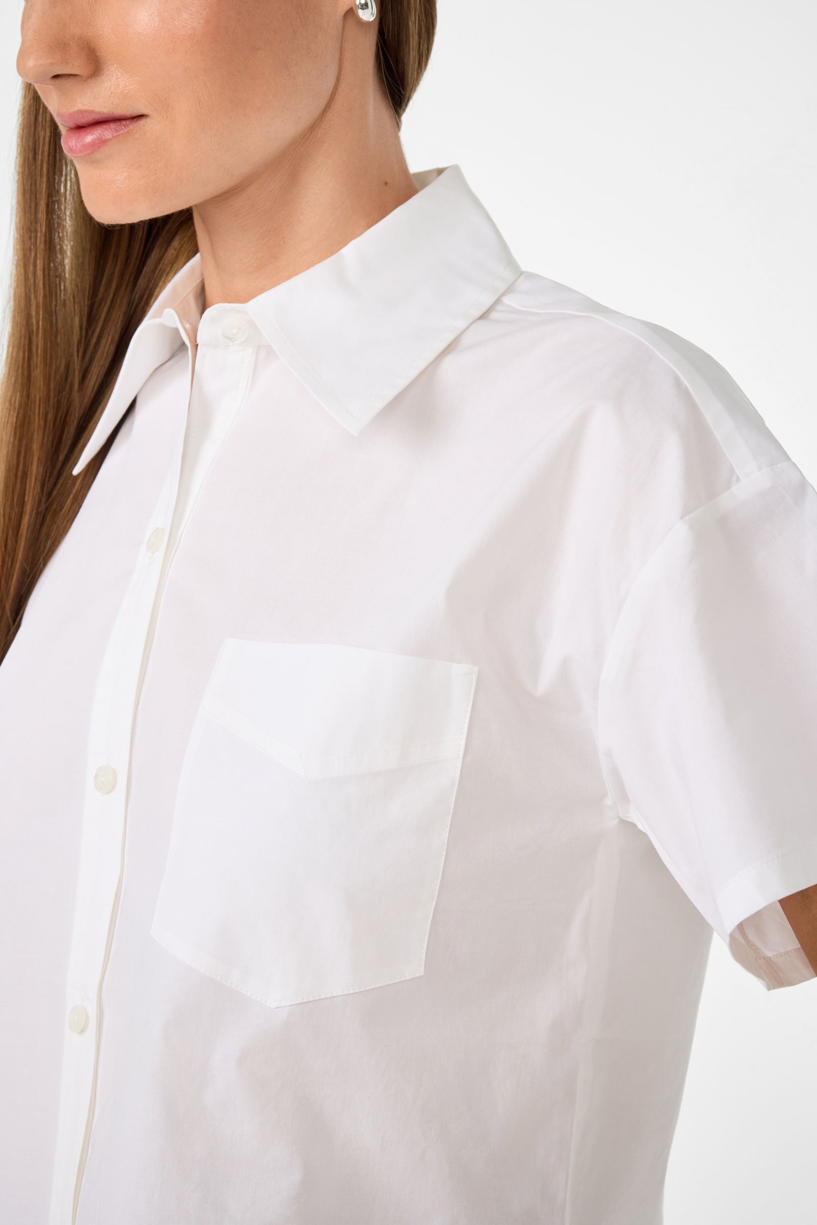 Komore Cropped Button-Front Top