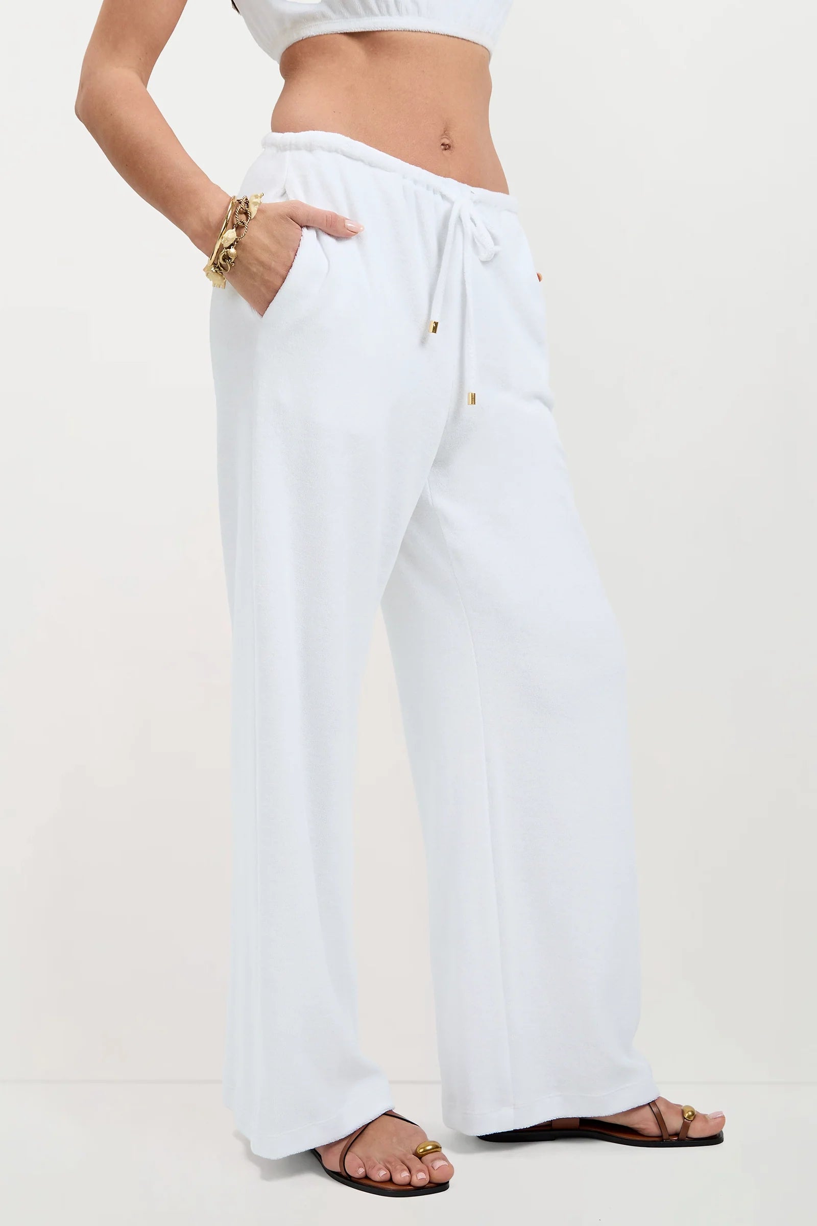 Linsk Wide-Leg Pant - Poolside Terry