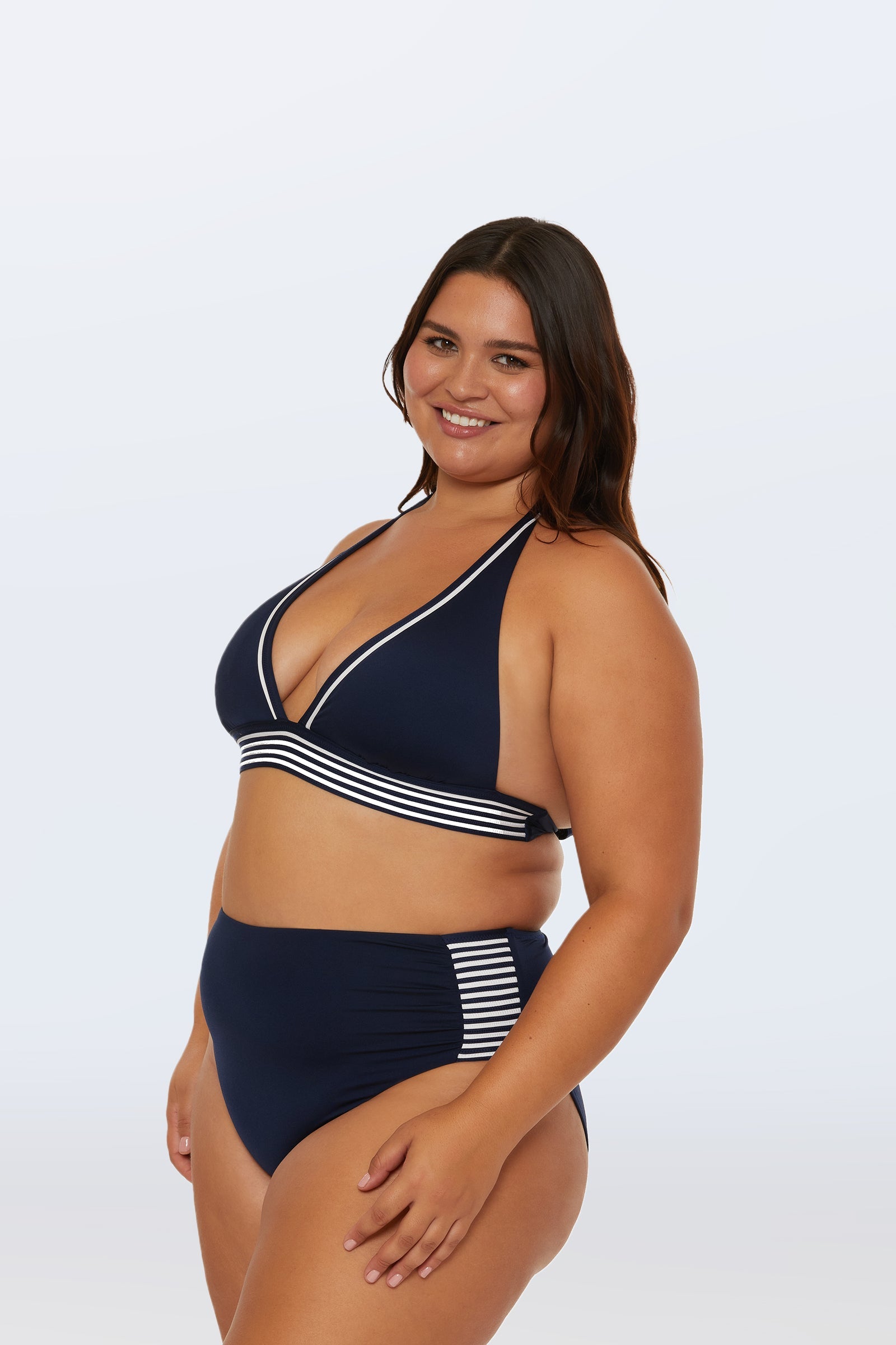 Monaco Pleated High-Waist Bikini Bottom
