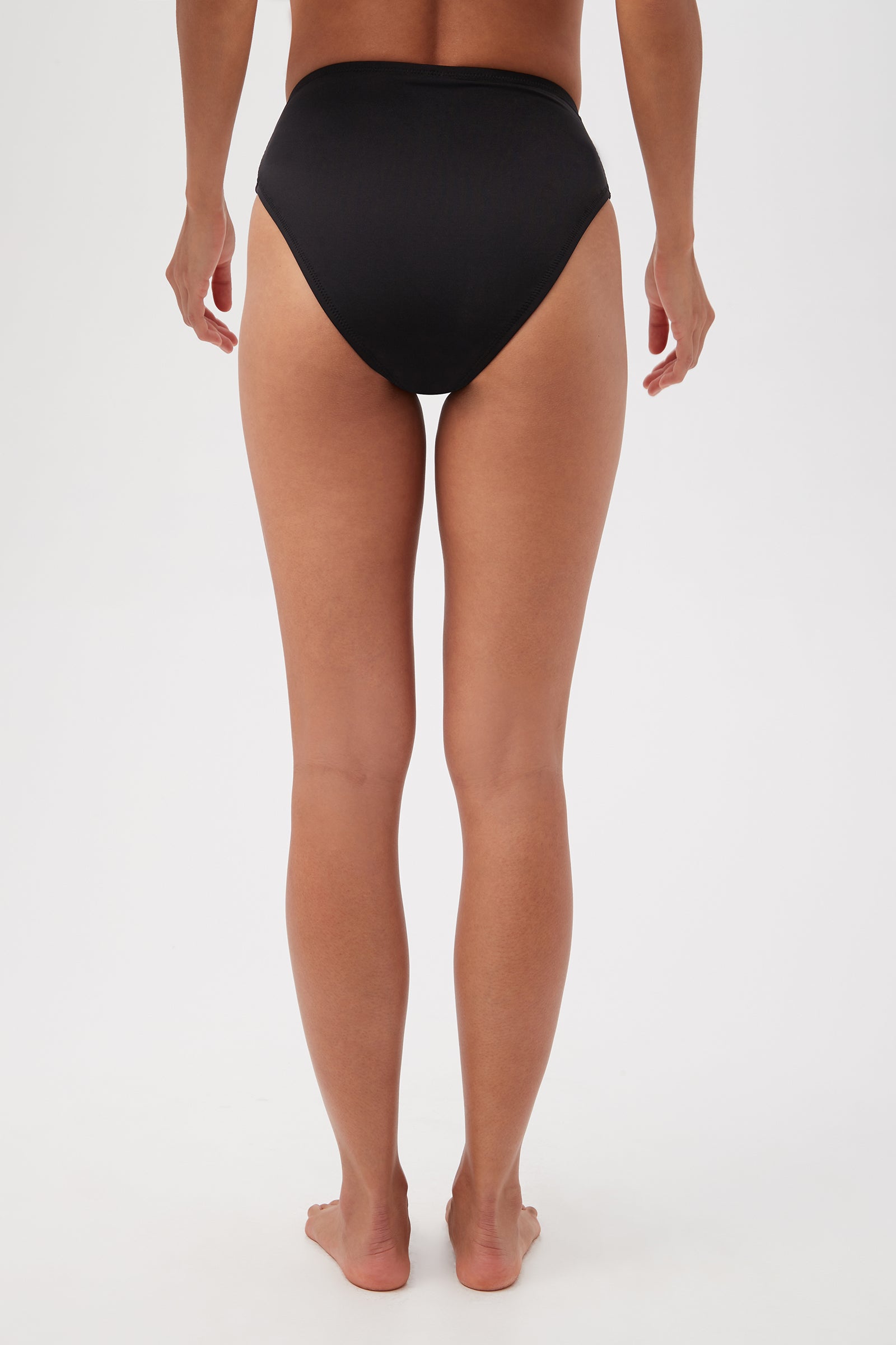 Monaco Pleated High-Waist Bikini Bottom