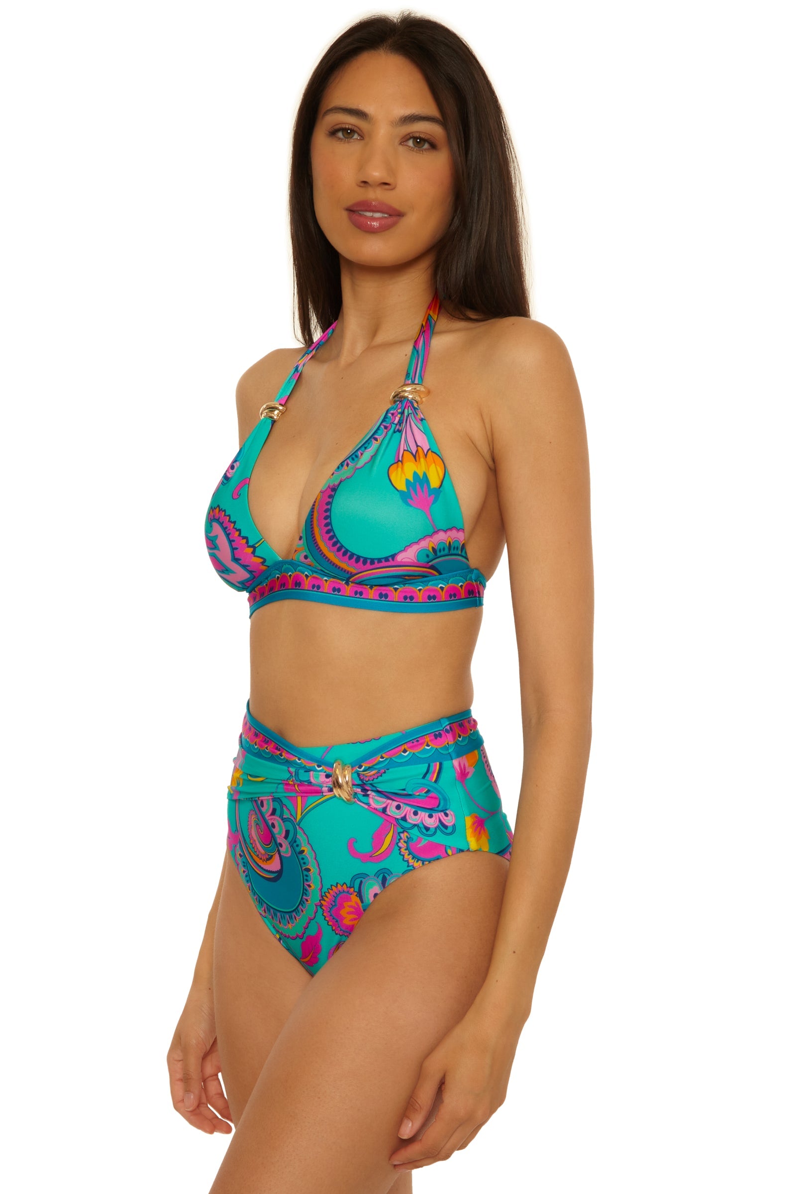 Belted High-Waist Bottom - Mykonos