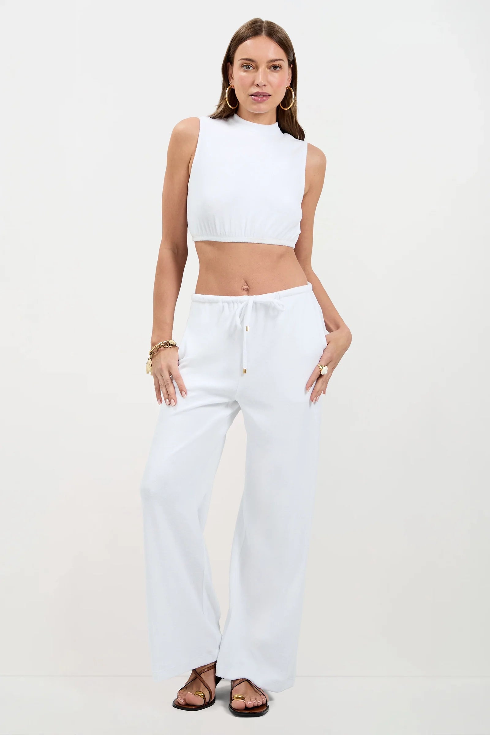 Linsk Wide-Leg Pant - Poolside Terry