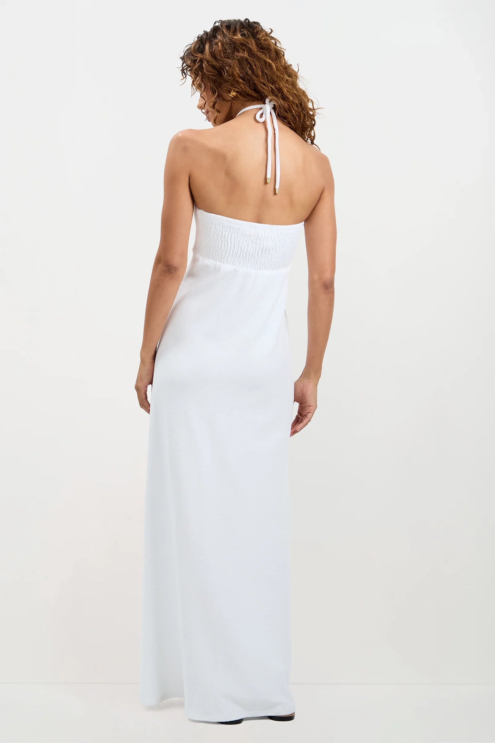 Palm Sleeveless Maxi Dress - Poolside Terry