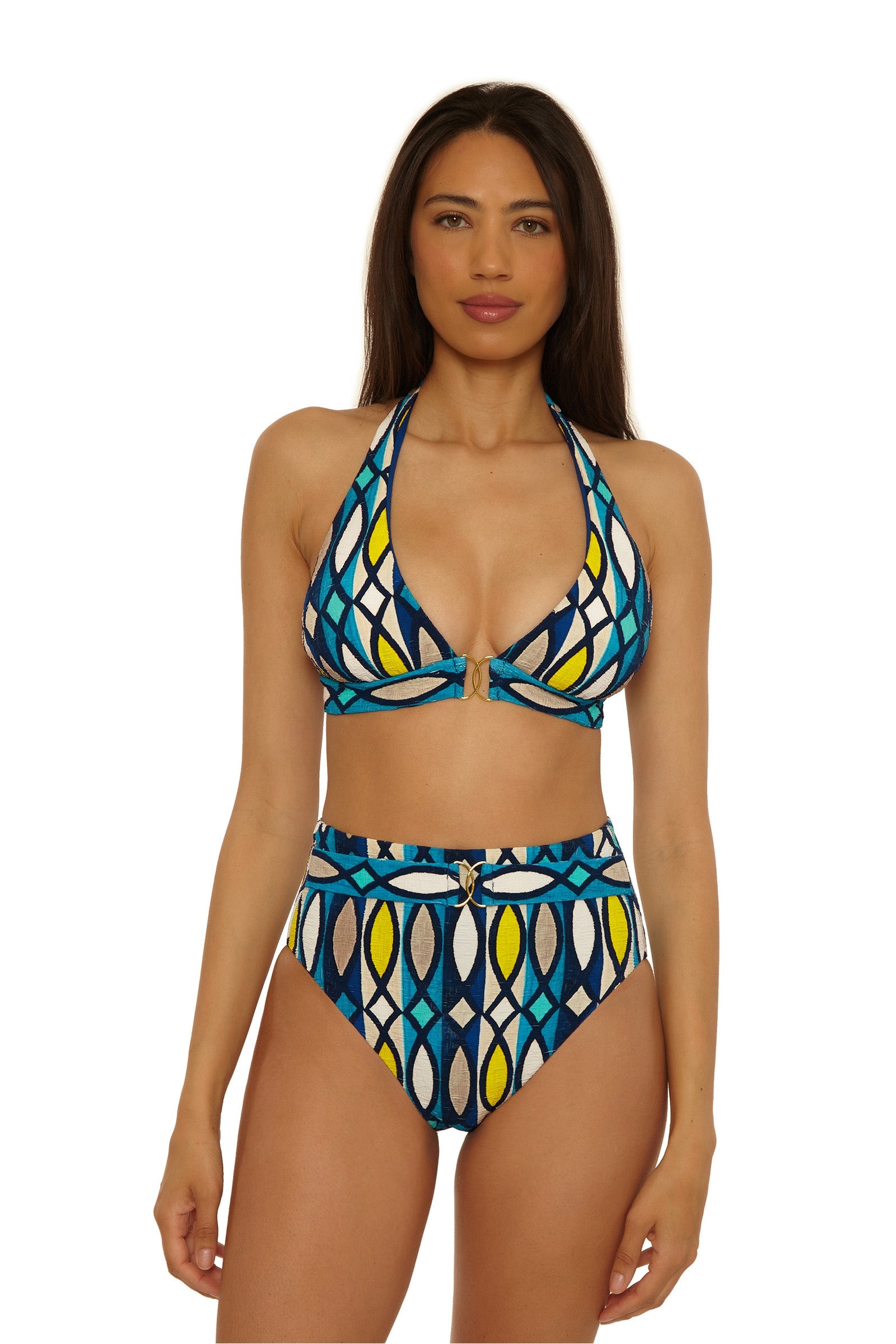 High-Waist Belted Swim Bottom - Paros