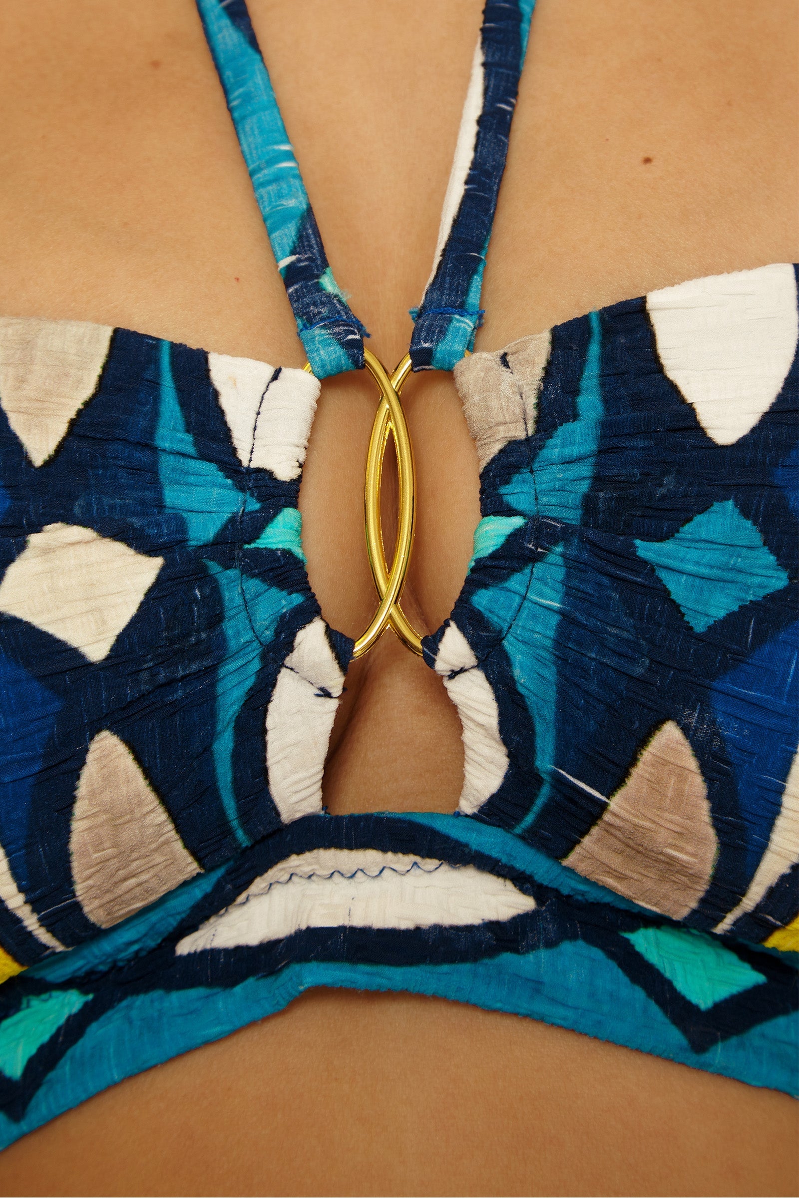 Banded Bandeau Swim Top - Paros