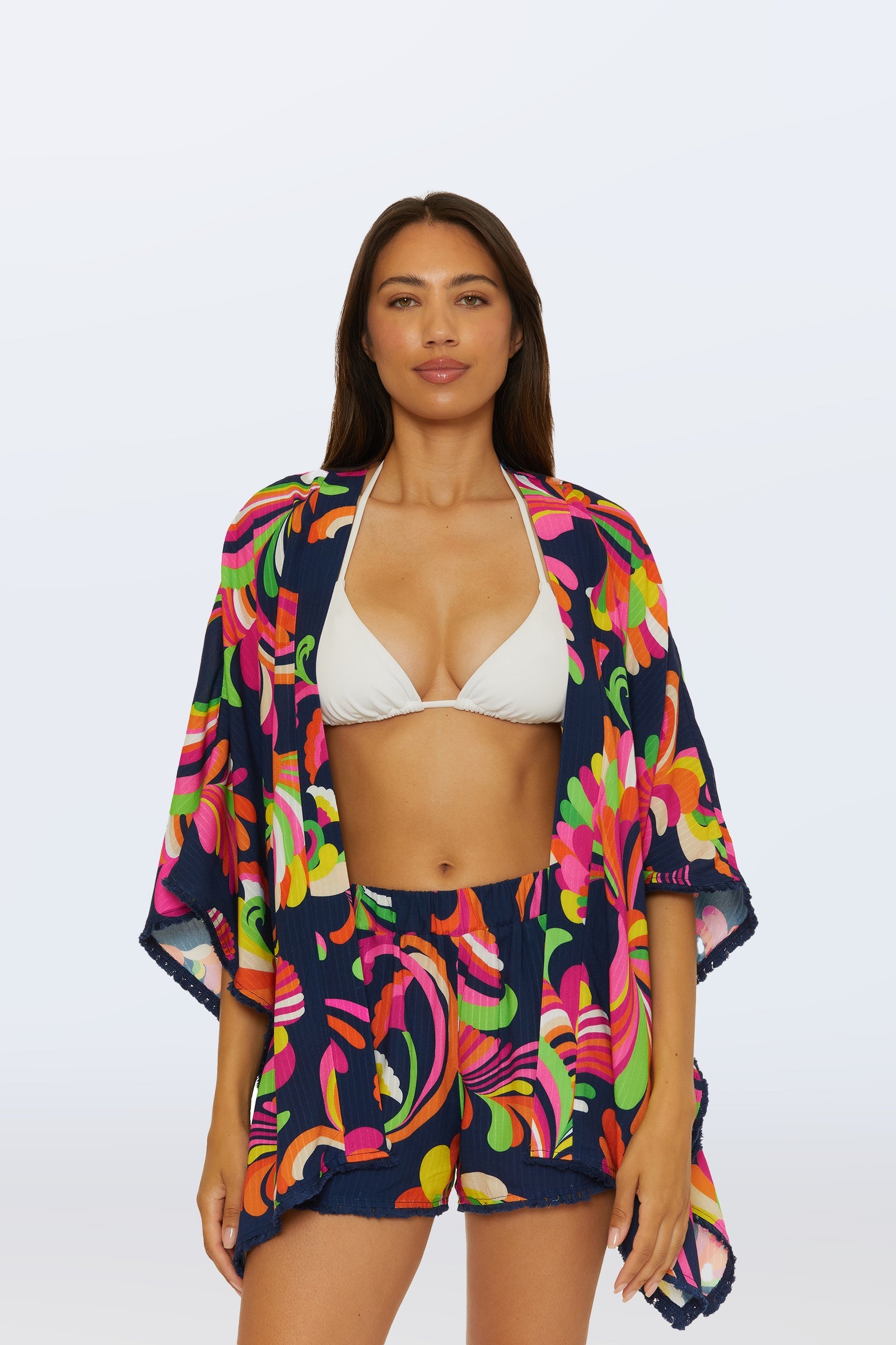 Kimono Swim Cover-Up - Palms Paradise