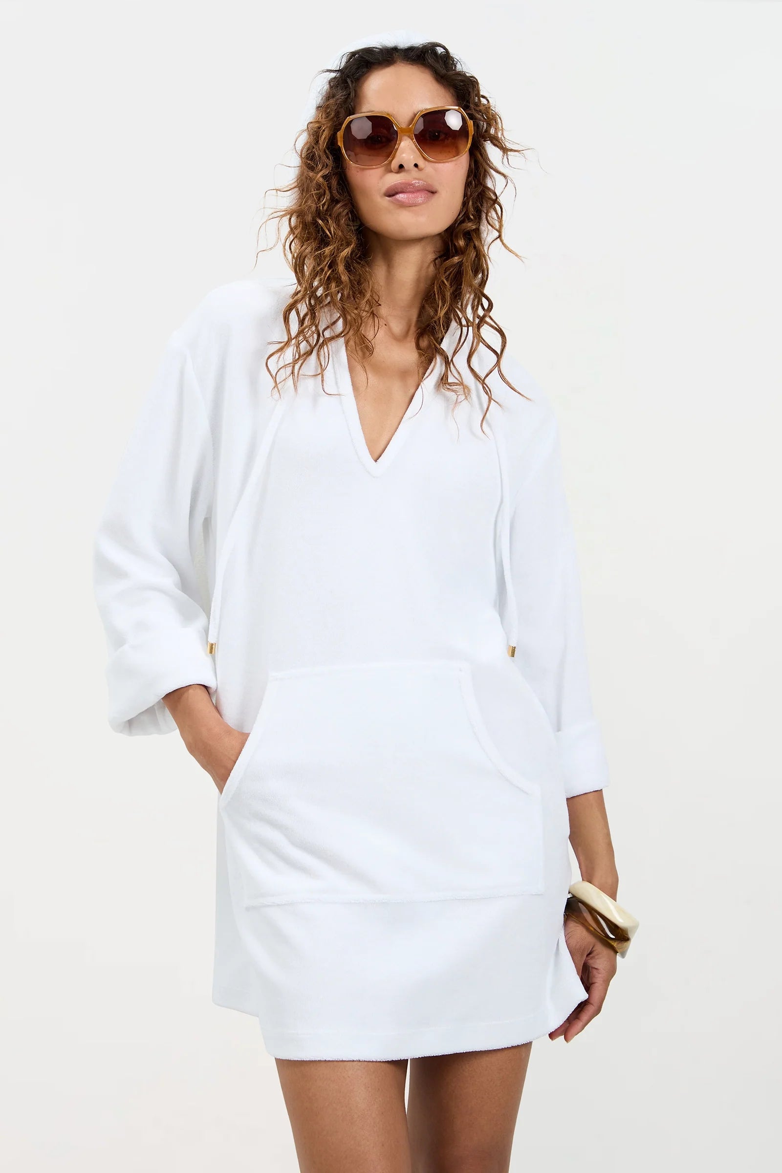 Poolside 3/4-Sleeve Hoodie - Poolside Terry