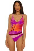 V-Neck One-Piece Swimsuit - Rhodes