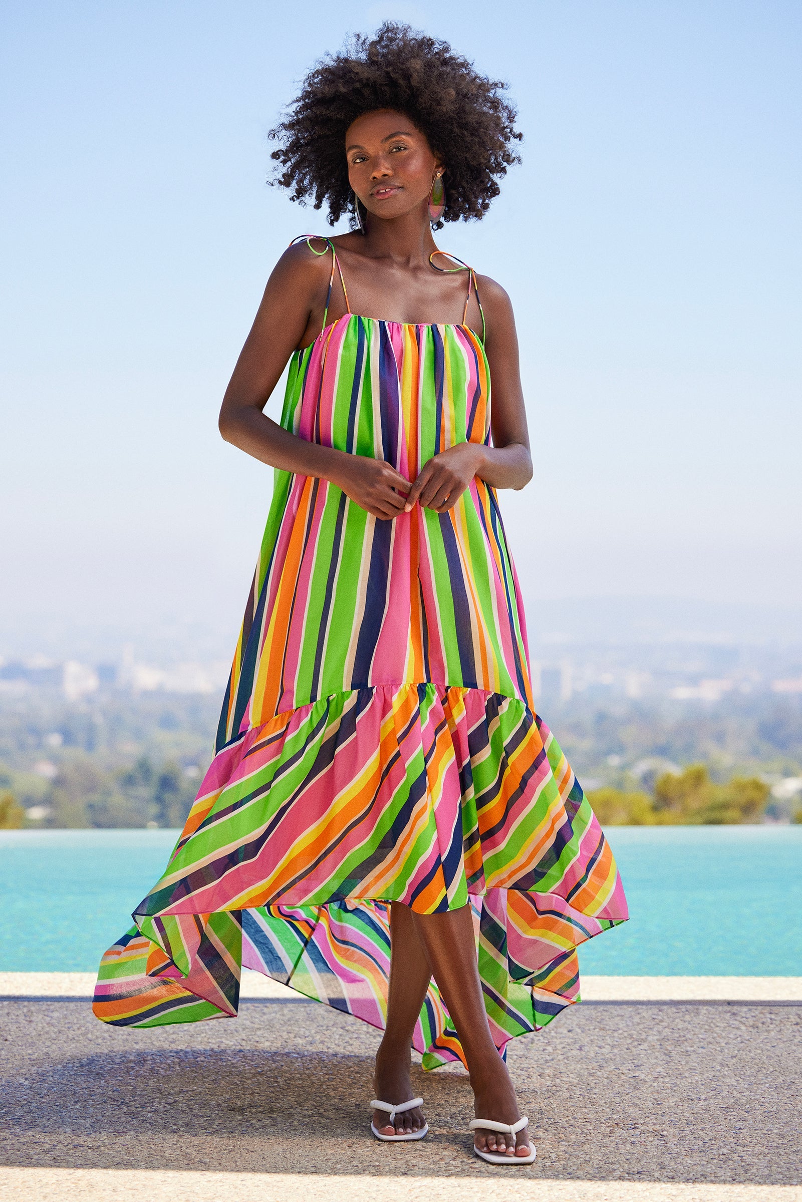 Enchant Dress - Splash Stripe