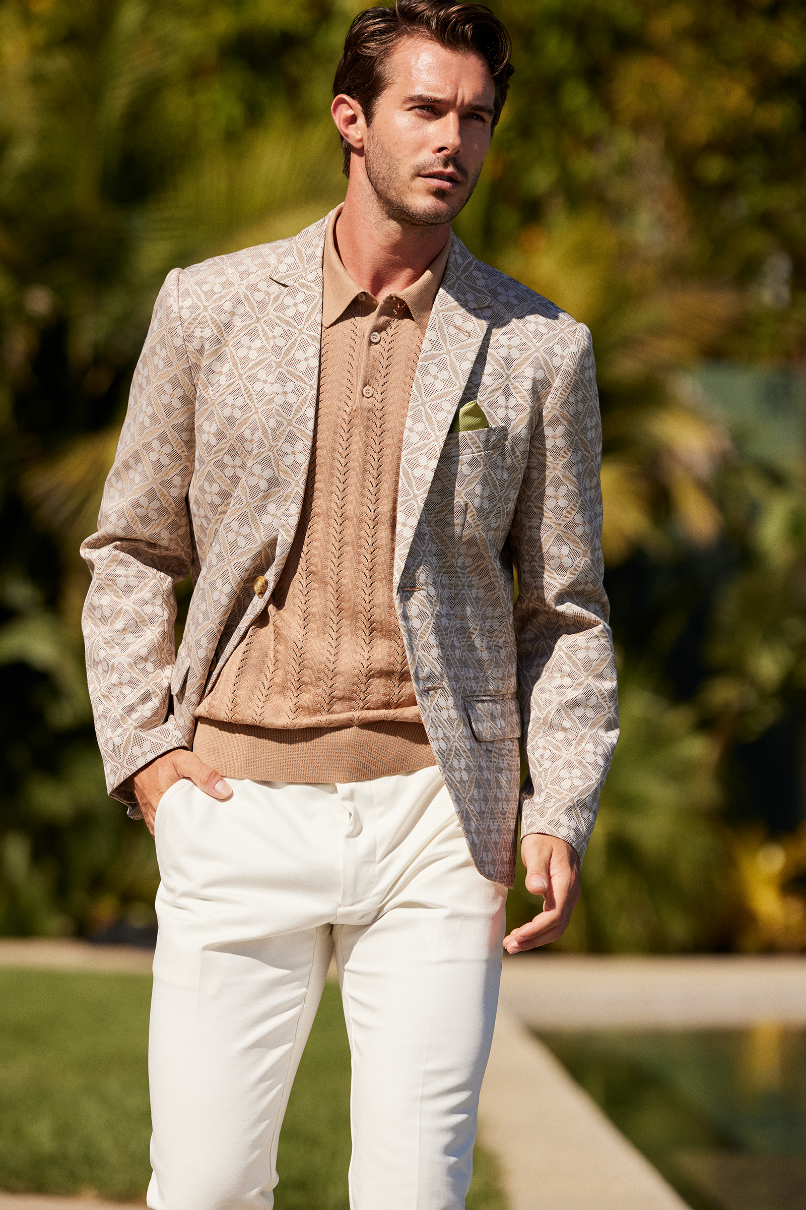 Thurston Blazer - Metallic Daisy Jacquard