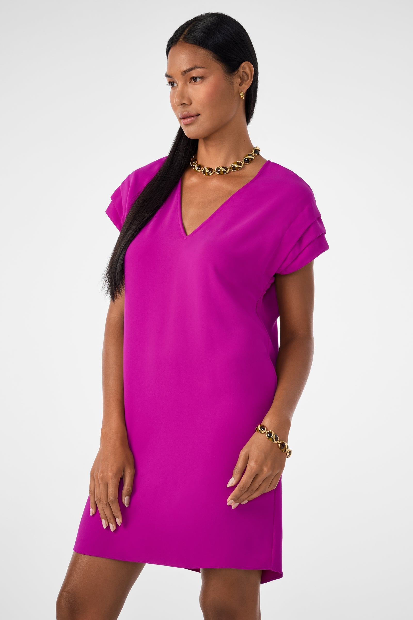 Sadora Short-Sleeve Dress