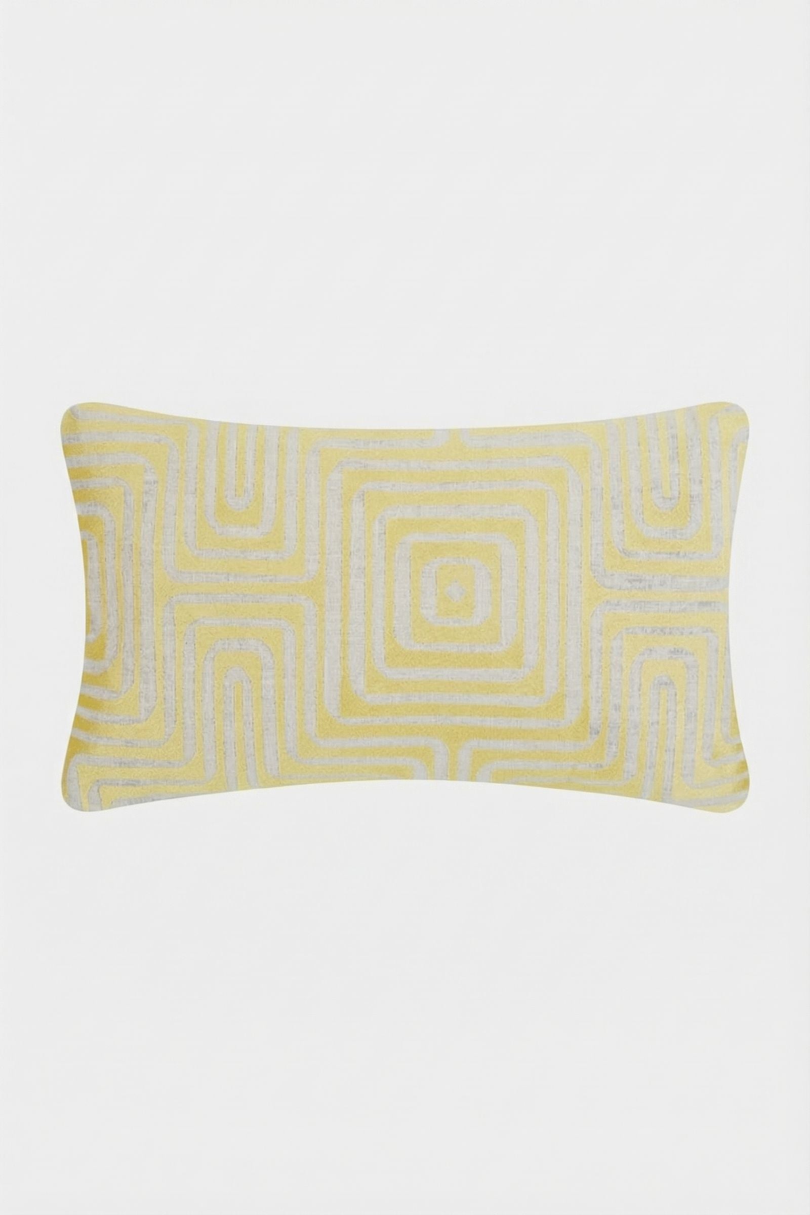 Amazing Maze Embroidered Lumbar Pillow