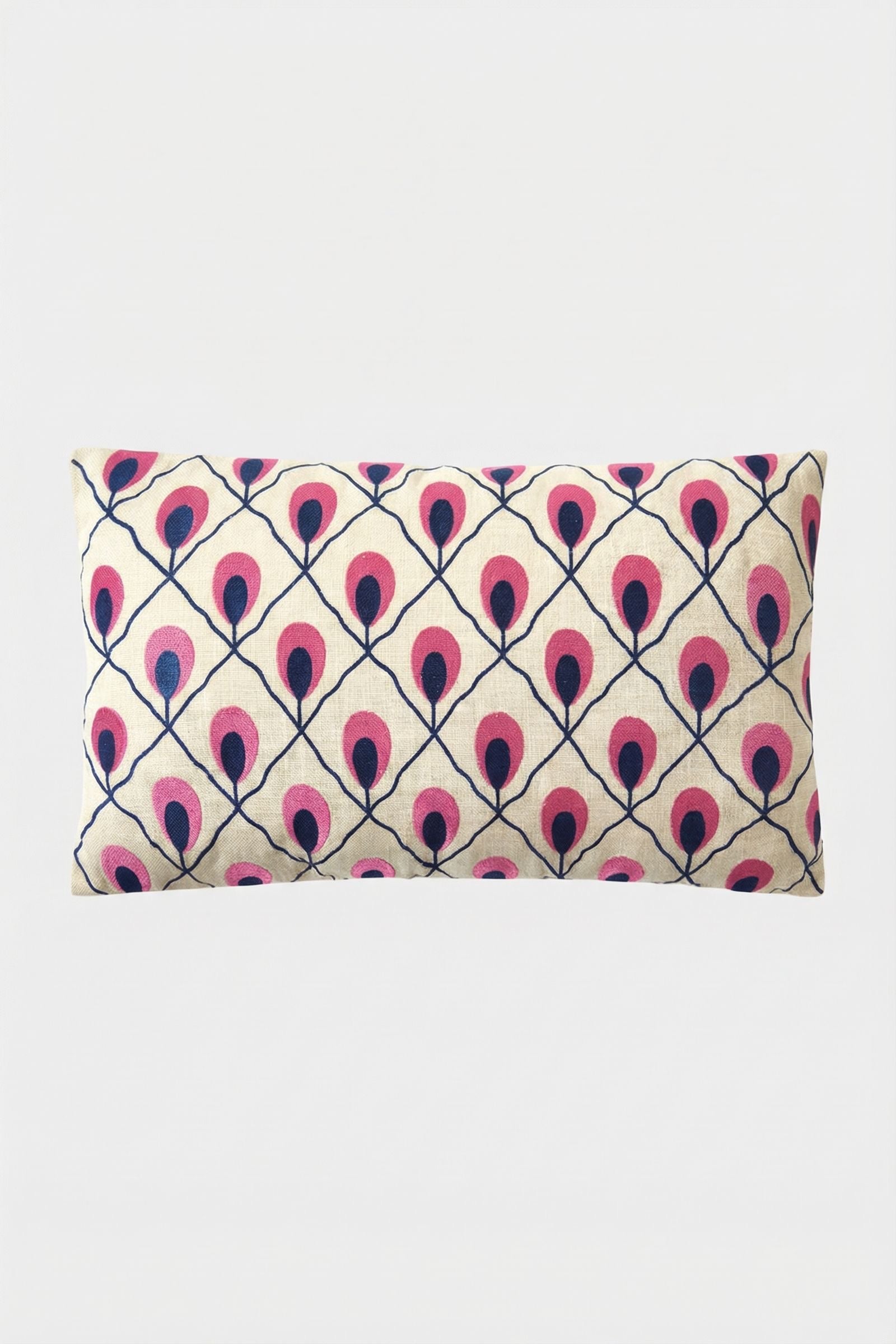 Roseville Embroidered Lumbar Pillow