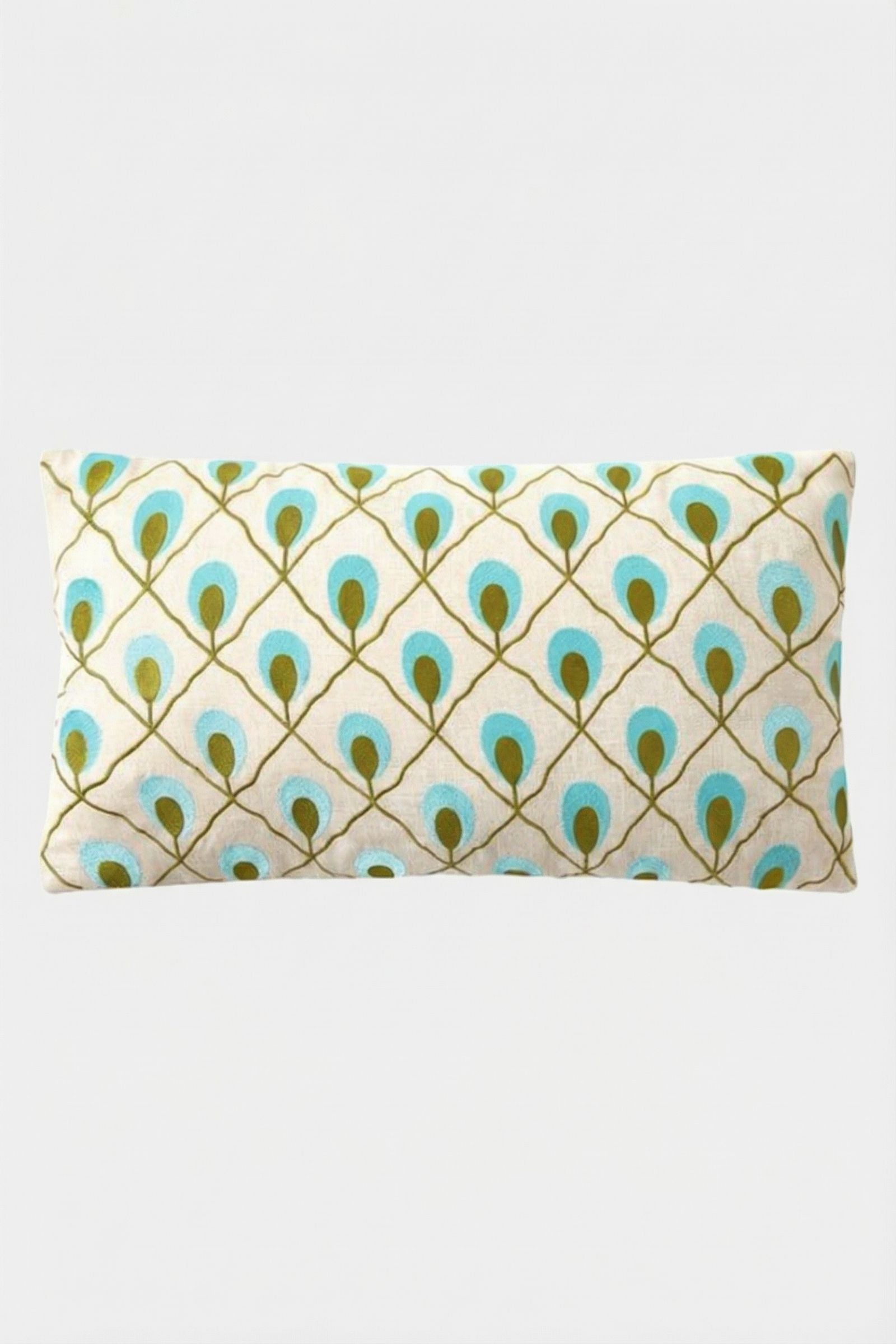 Roseville Embroidered Lumbar Pillow