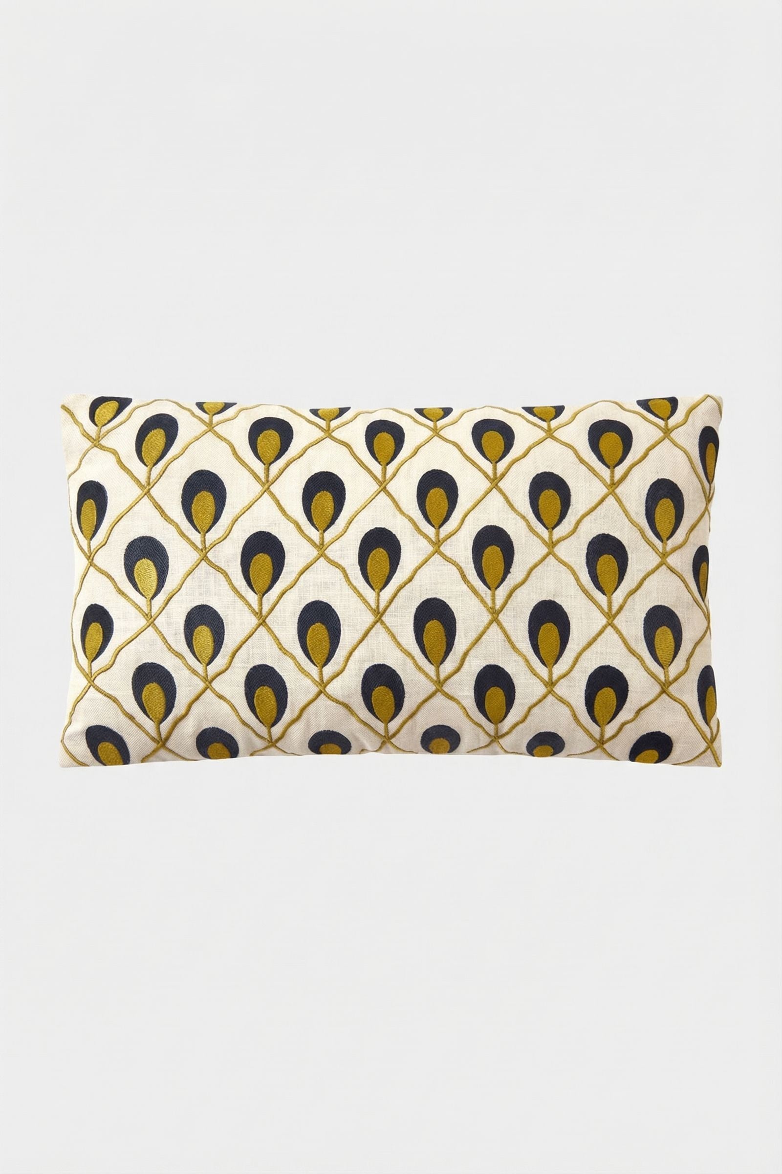 Roseville Embroidered Lumbar Pillow