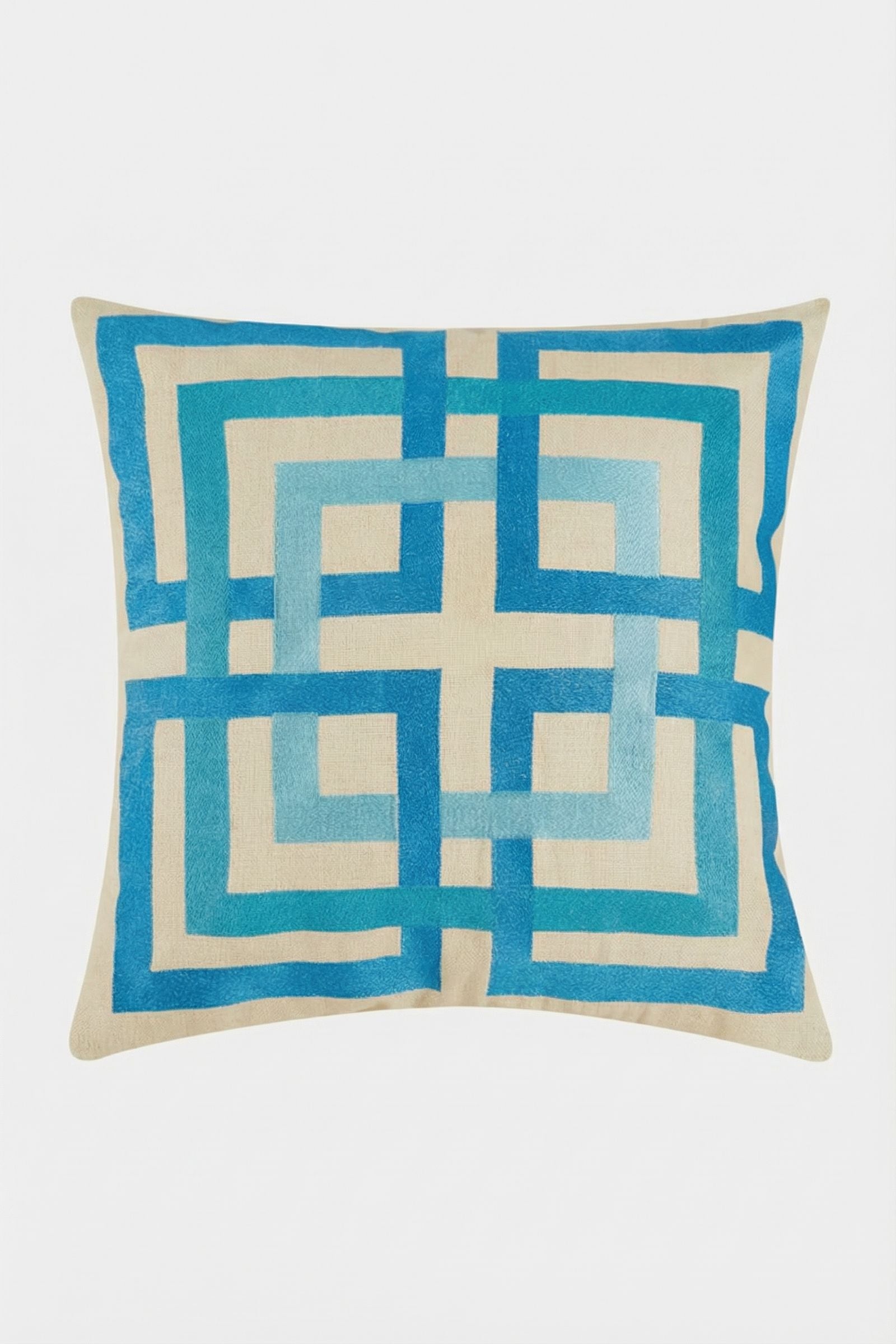 Shanghai Links Embroidered Square Pillow