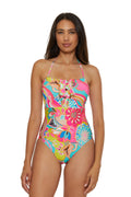 Lace-Up Bandeau One-Piece Swimsuit - Venus