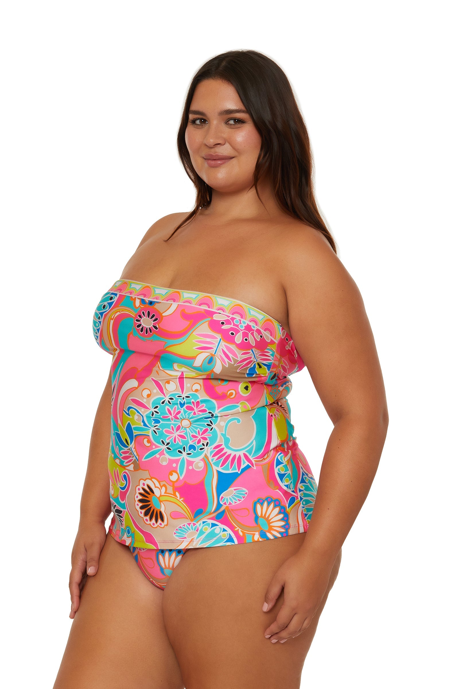 Banded Tankini Swim Top - Venus