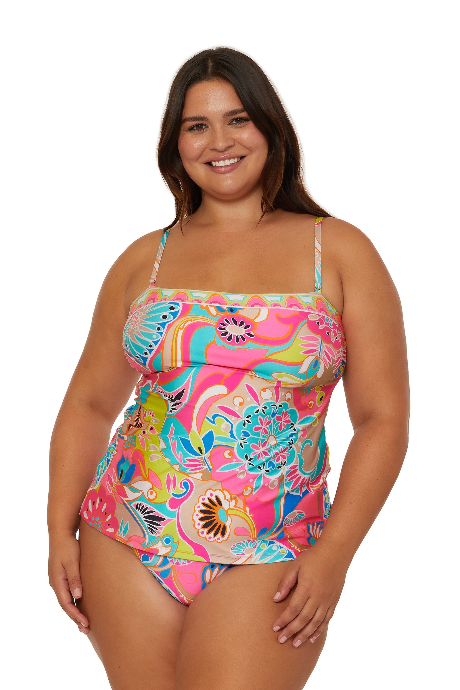Banded Tankini Swim Top - Venus