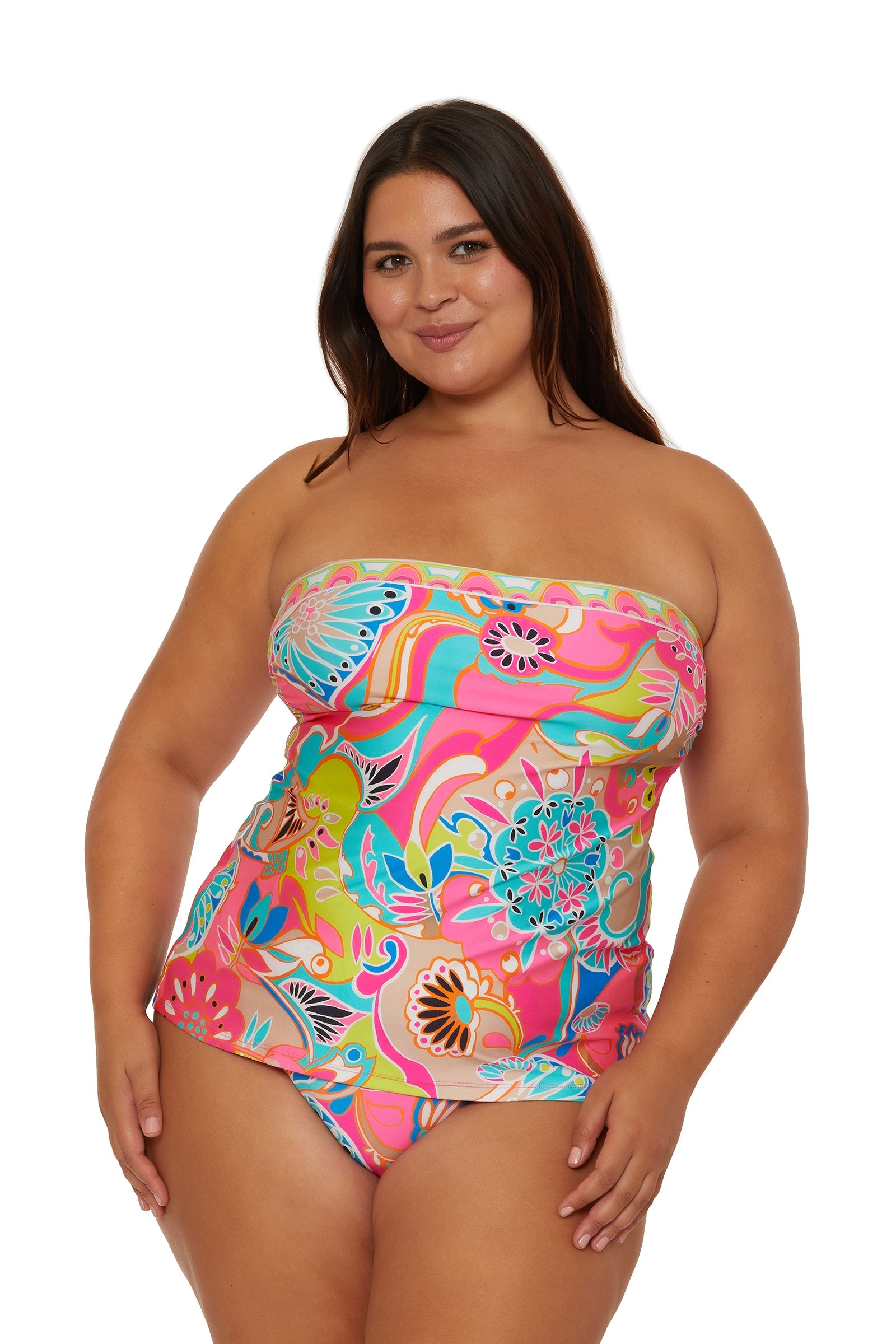 Banded Tankini Swim Top - Venus
