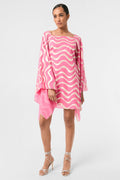 Aqualane Side Flounce Dress - Pinku