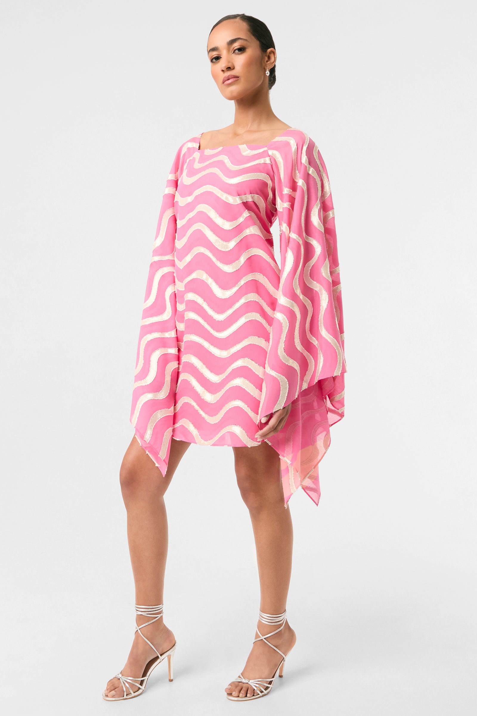 Aqualane Side Flounce Dress - Pinku