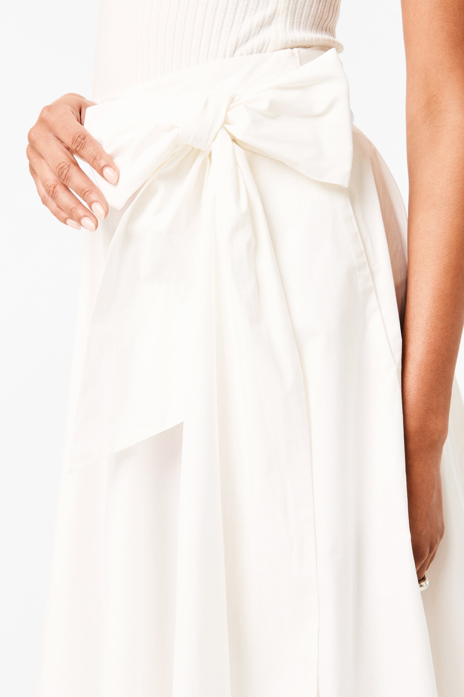 Amano Bow-Tie Midi Skirt