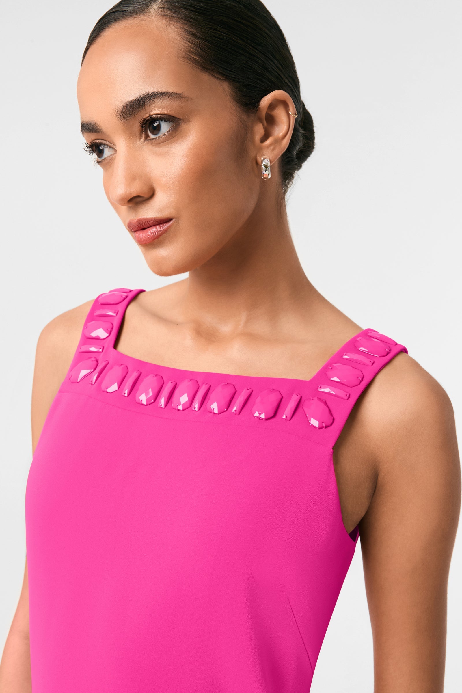 Yokuna Jewel Neck Mini Dress