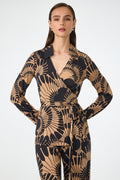 Makeba Wrap Top - Juniper Jersey